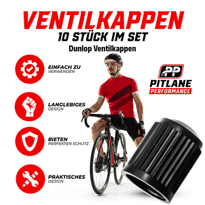 Parent: 10er Set: Fahrrad Ventilkappen Dunlop/Presta