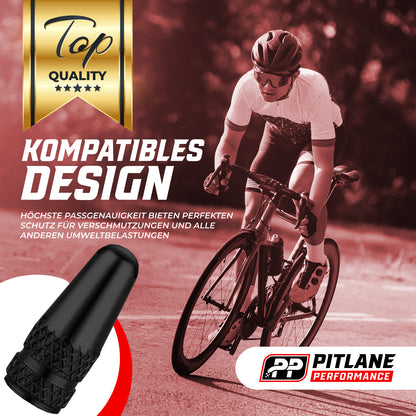 Fahrrad Ventilkappen Dunlop / Presta Aluminium 4 Stück