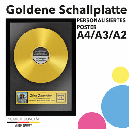 Poster personalisiert: Goldene Schallplatte