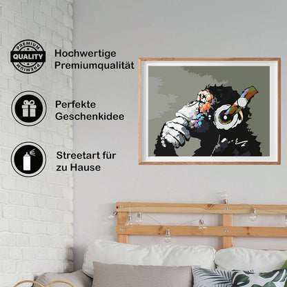 Banksy Poster Affe mit Kopfhörer 60 x 42 cm