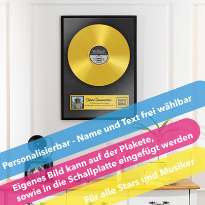 Poster personalisiert: Goldene Schallplatte