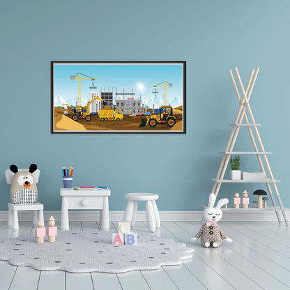 Baustellen Poster  82 x 42 cm