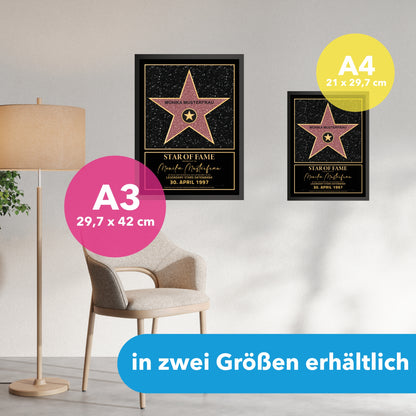 Personalisiertes Poster Star of Fame