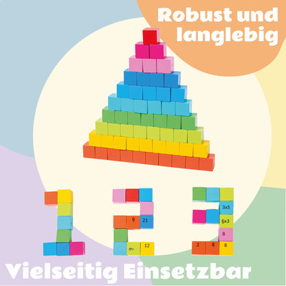 Multiplikationsbrett aus Holz