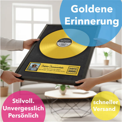 Poster personalisiert: Goldene Schallplatte