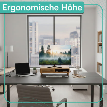 Monitorständer mit Schiebefach 42 x 24 x 10,5 cm