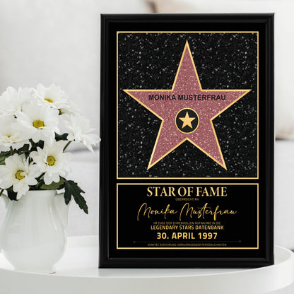 Personalisiertes Poster Star of Fame