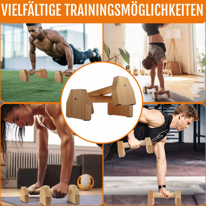 Liegestützgriffe aus Holz; 2er Set