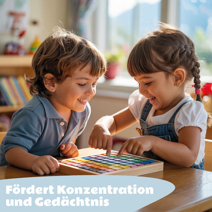 Multiplikationsbrett aus Holz