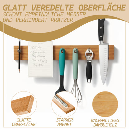 Magnetleiste aus Holz 40 cm Messerhalter