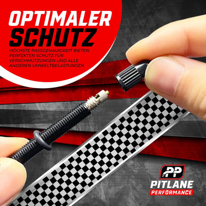 Presta Fahrradventil 4er Set inkl. Kappe & Schrader Adapter 18 teiliges Reperaturset