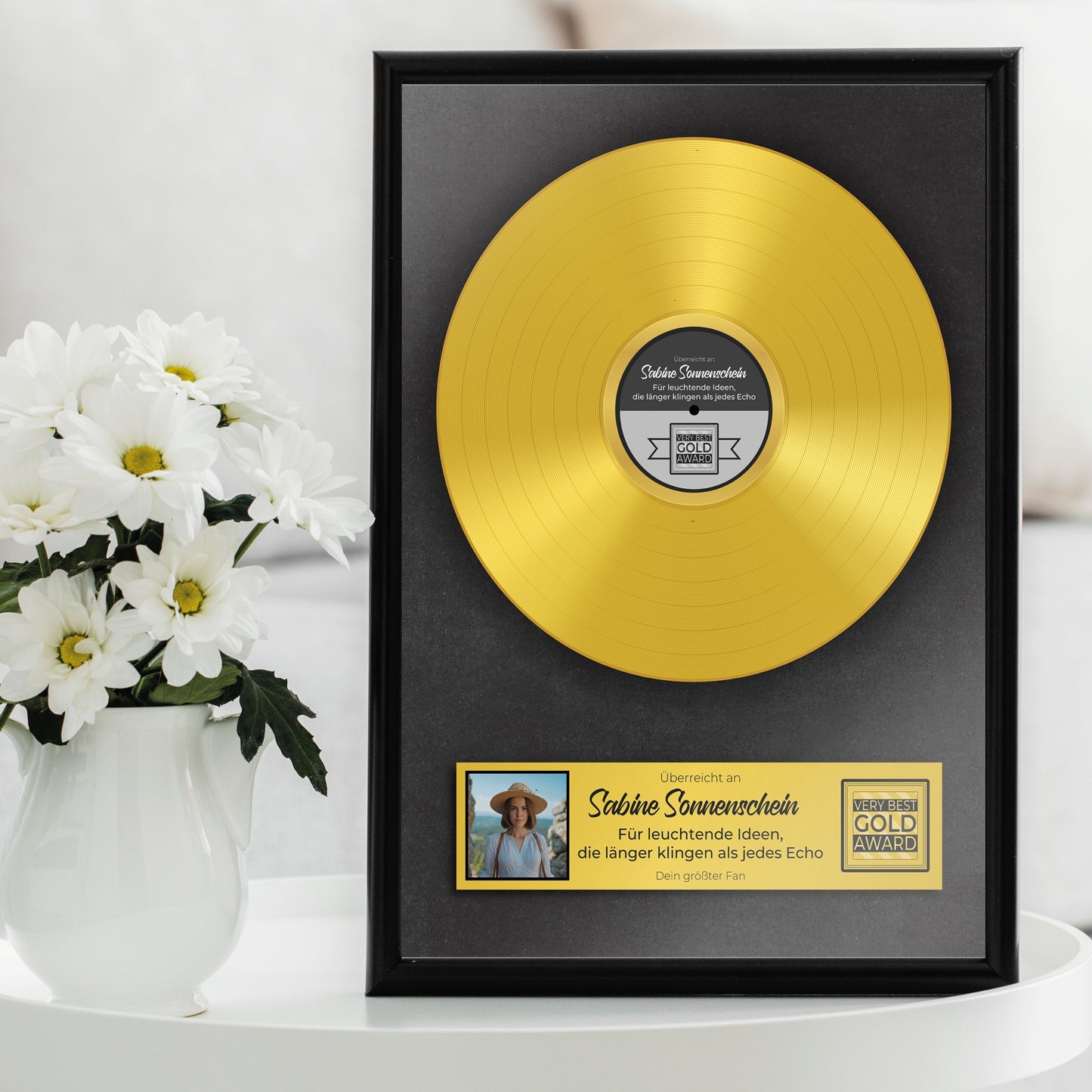 Poster personalisiert: Goldene Schallplatte