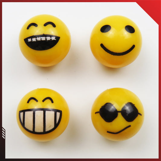 Schrader Ventilkappen; Eye-Catcher-Caps; 4er Set; Stil: Happy Face