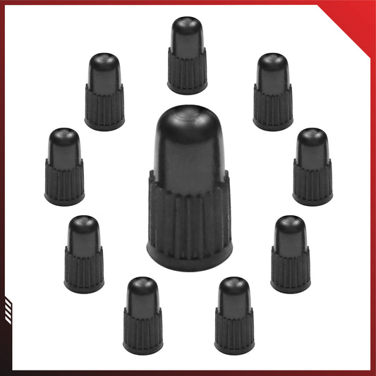10er Set: Presta Fahrrad Ventilkappen; Farbe: Schwarz