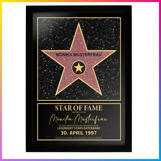Poster personalisiert: Star of Fame