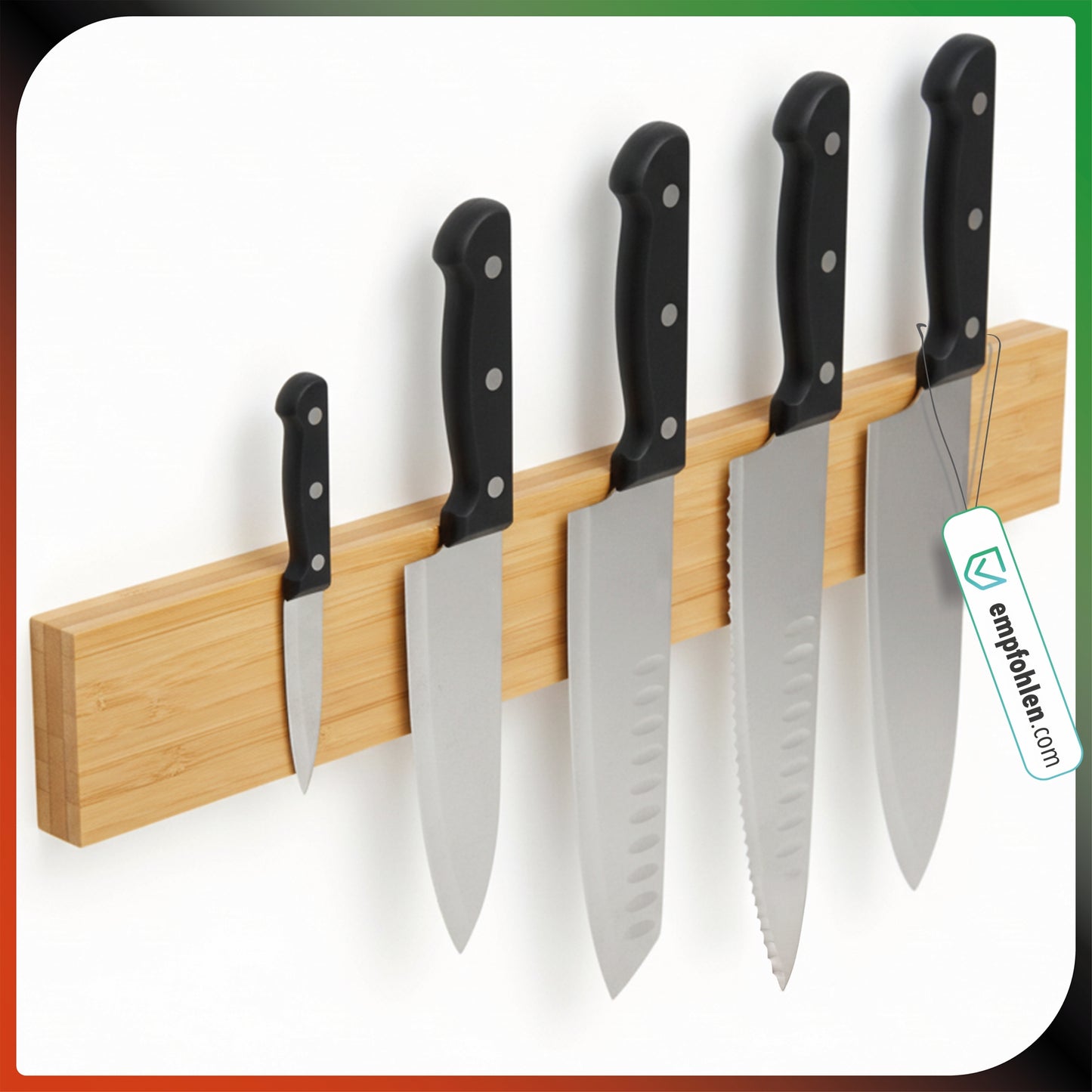 Magnetleiste aus Holz 40 cm Messerhalter