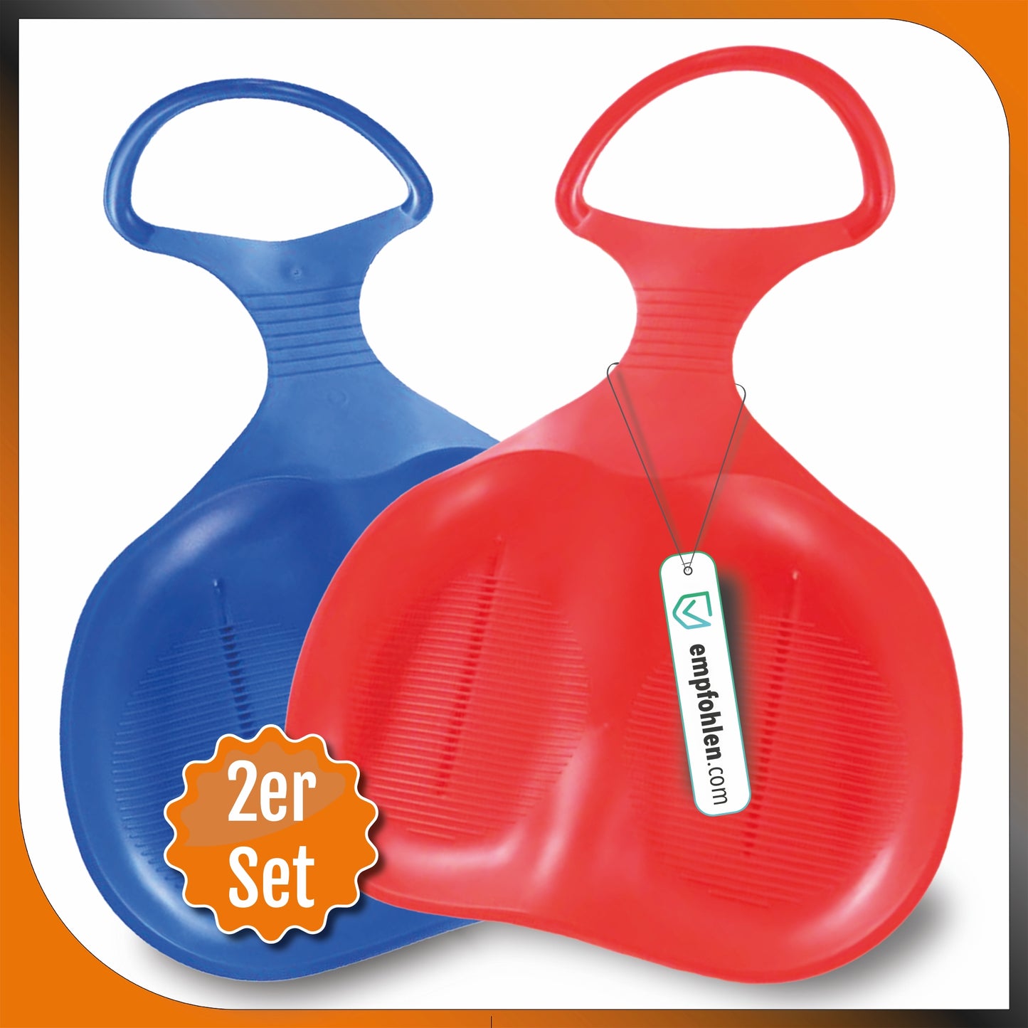 Po-Po Rutscher Bob Rodel Schlitten für Kinder & Erwachsene